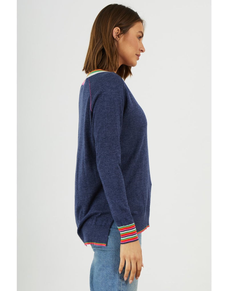Zaket and Plover Stripe V Sweater