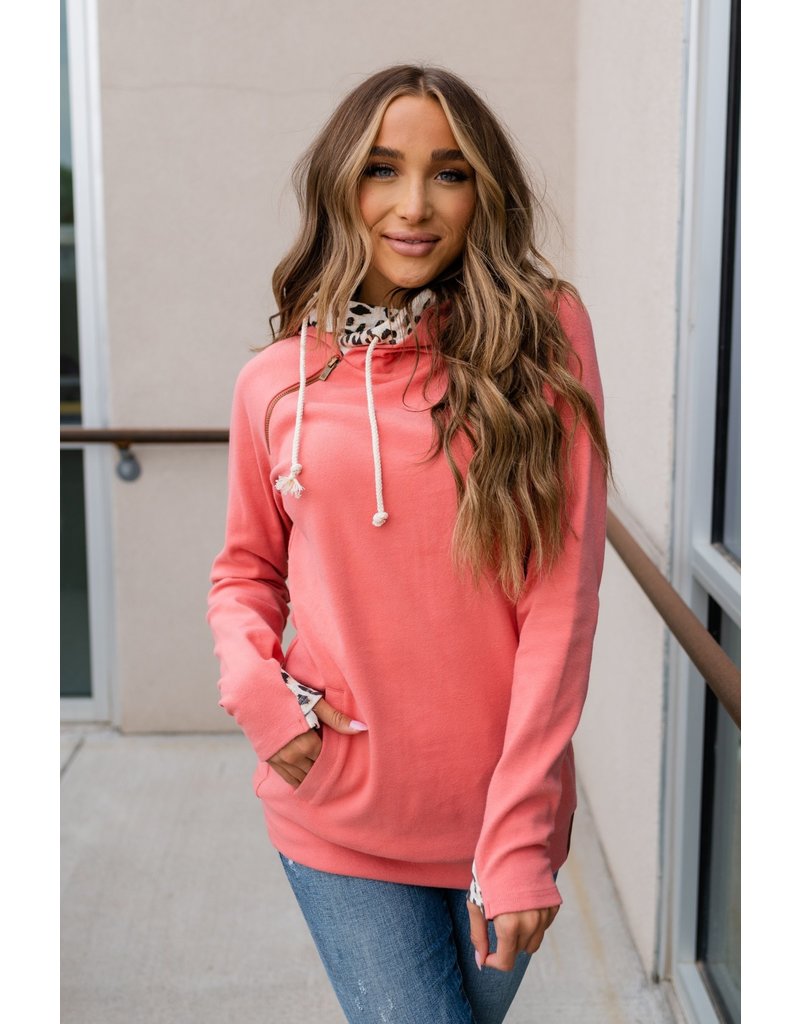 Ampersand Avenue Punchy Pink Doublehood Sweatshirt