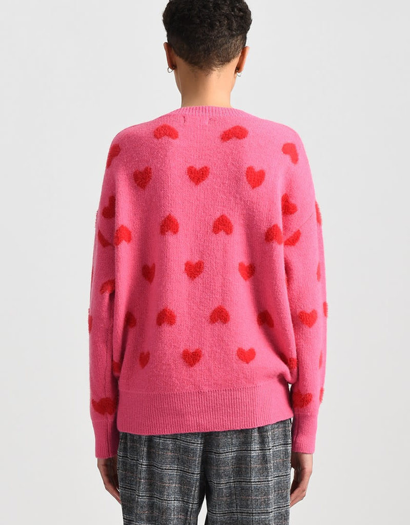 Molly Braken Baby Heart Pattern Sweater