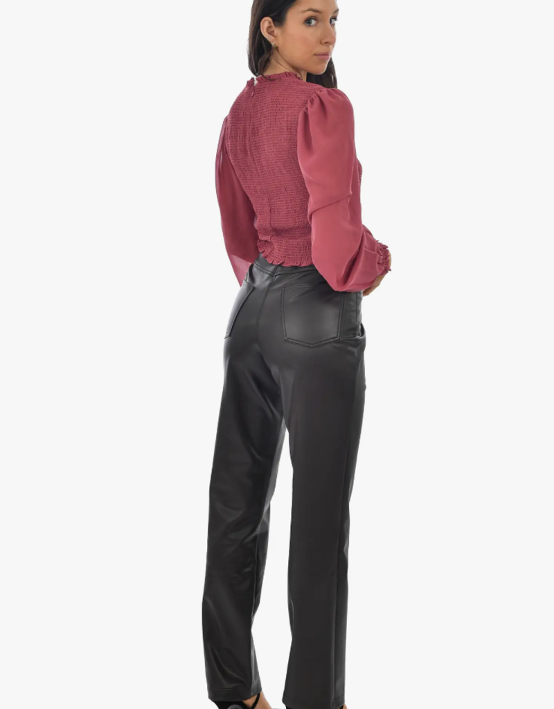 RD International Kennedy Vegan Leather Five Pocket Pant