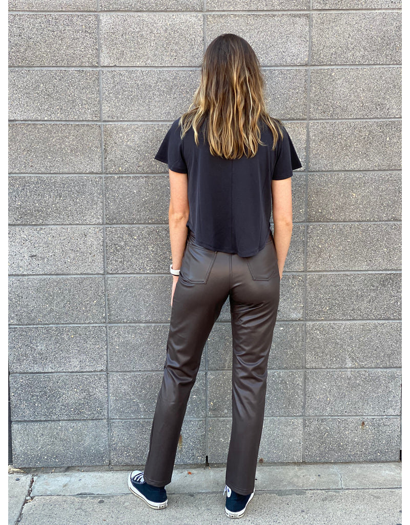 RD International Kennedy Vegan Leather Five Pocket Pant