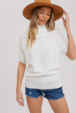 Bluivy Slouch Neck Short Sleeve Pullover
