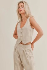 Sage The Label Forever Muse Pinstripe Vest