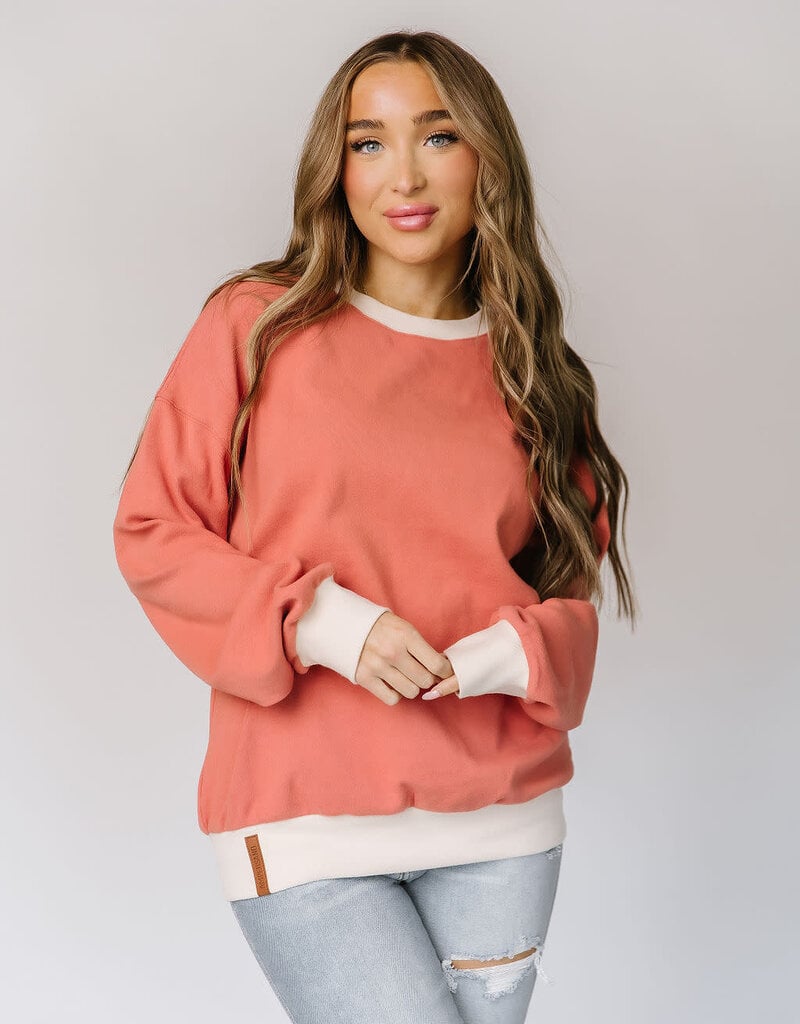 Ampersand Avenue Pink Breeze Pullover Sweatshirt