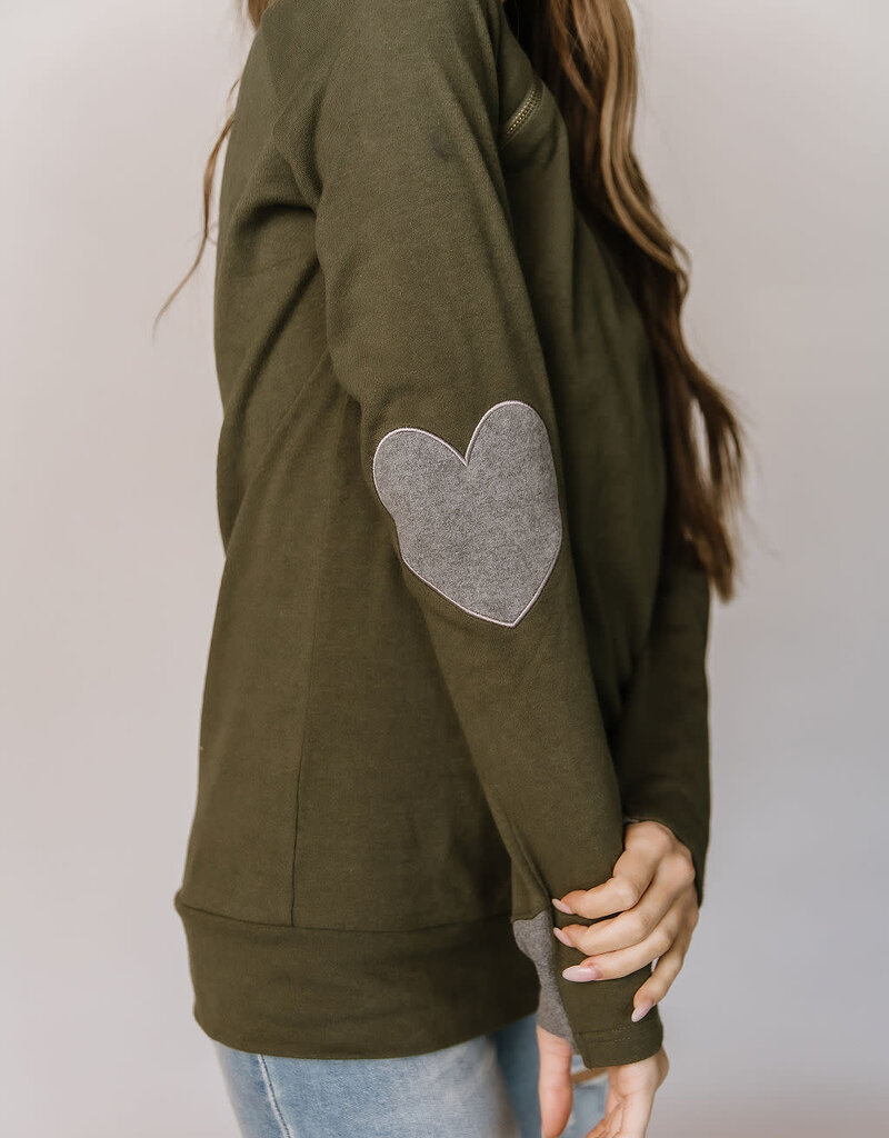 Ampersand Avenue Follow Your Heart - Sidezip Pullover