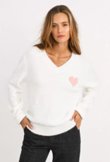 Molly Braken Heather Heart Sweater