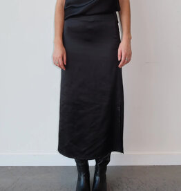 Brunette The Label Satin Maxi Skirt w/ Slit