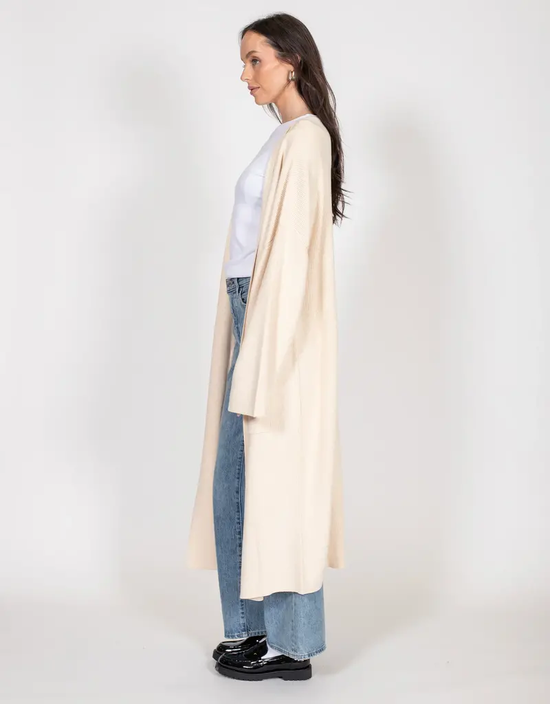 Brunette The Label Matilda Rib Knit Oversized Maxi Cardigan