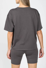 Brunette The Label The Oversized Boxy Crew Neck Tee | Washed Grey