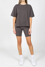 Brunette The Label The Oversized Boxy Crew Neck Tee | Washed Grey