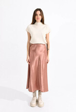 Molly Braken Pink Satin Skirt