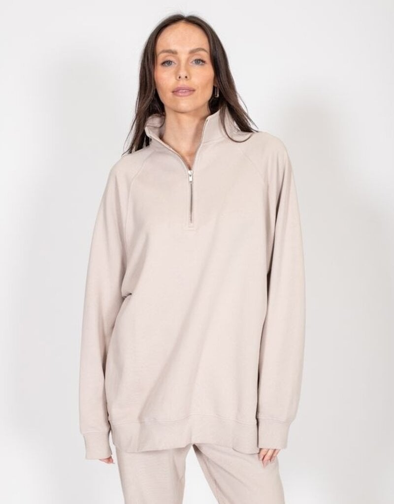 BRUNETTE THE LABEL NYBF 1/2 ZIP SWEATER