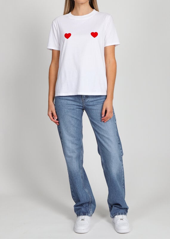 Brunette The Label Double Heart Classic Tee