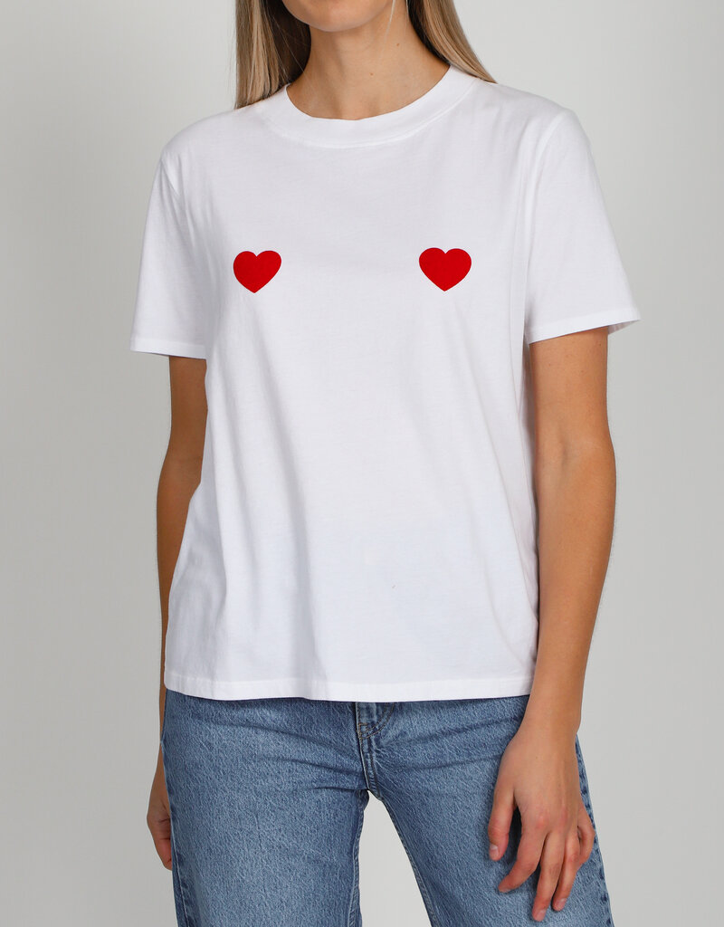 Brunette The Label Double Heart Classic Tee