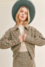 Sage The Label Lilith Plaid Bomber