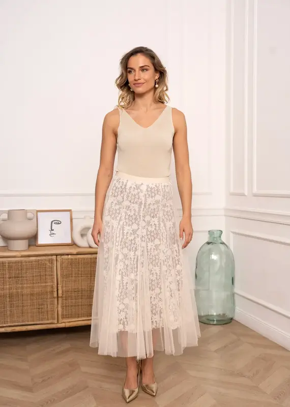 Choklate Paris March Tulle and Lace Skirt
