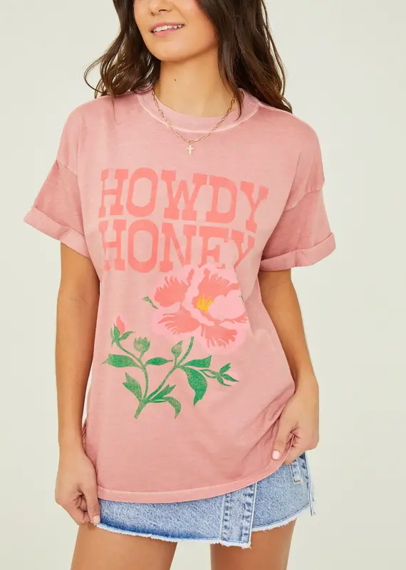 Girl Dangerous Howdy Honey Boyfriend Tee