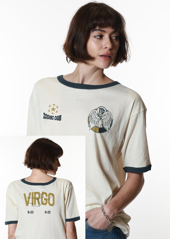 Girl Dangerous Virgo - Slouchy Ringer Tee