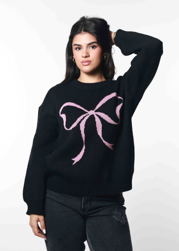 Girl Dangerous Bow - Oversized Sweater