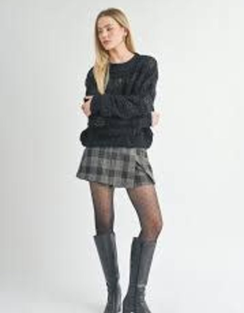 Sage The Label Steph Fuzzy Striped Sweater