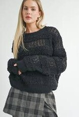 Sage The Label Steph Fuzzy Striped Sweater