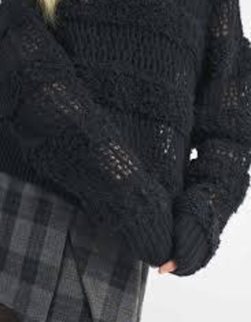 Sage The Label Steph Fuzzy Striped Sweater