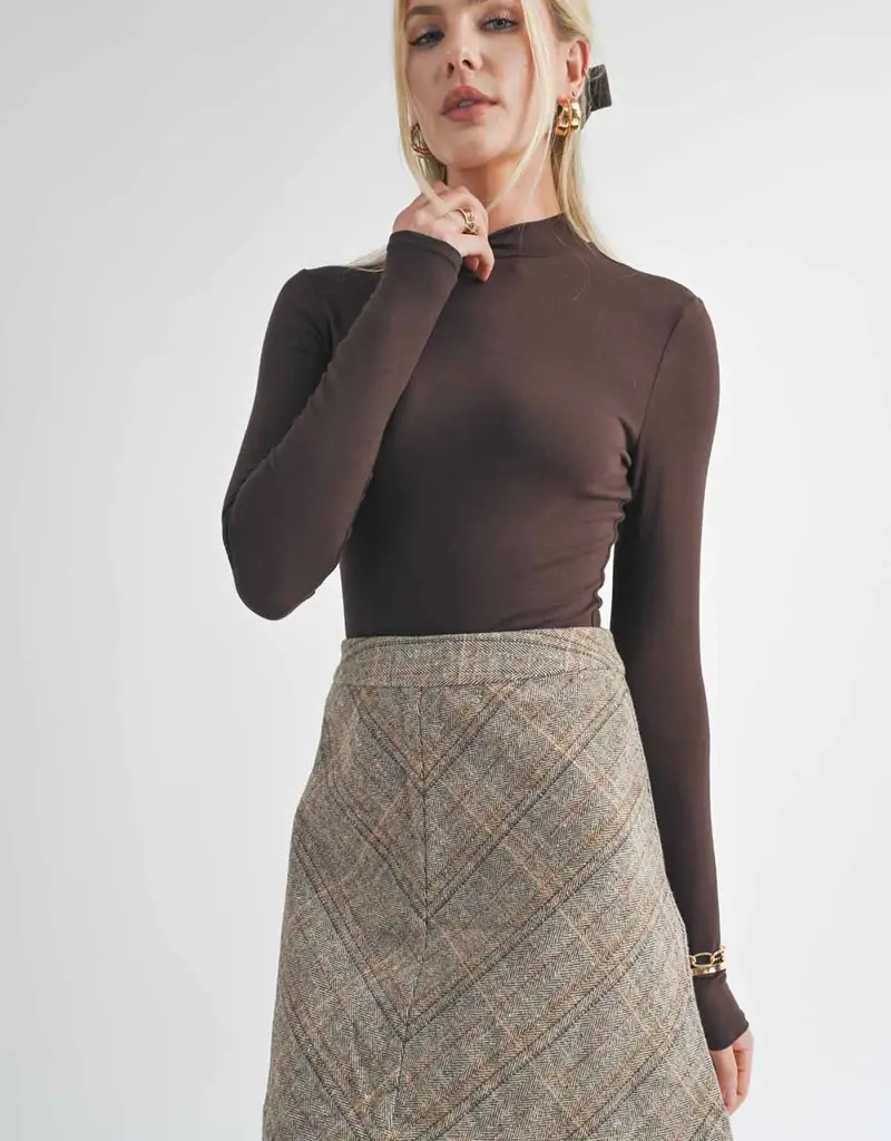 Sage The Label Timeless Mock Neck Top