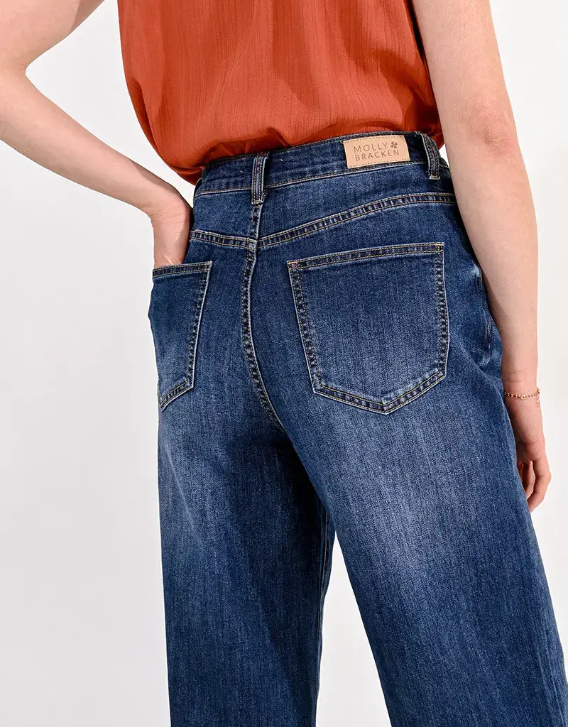 Molly Bracken Wide Leg Jeans Medium Wash