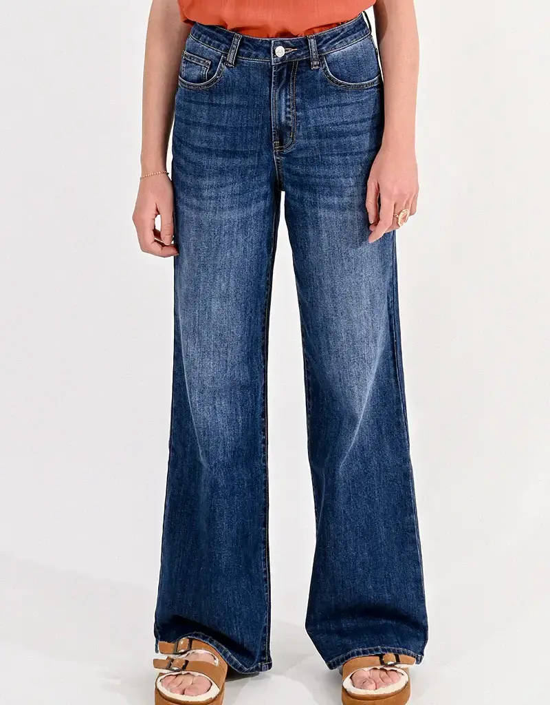 Molly Bracken Wide Leg Jeans Medium Wash