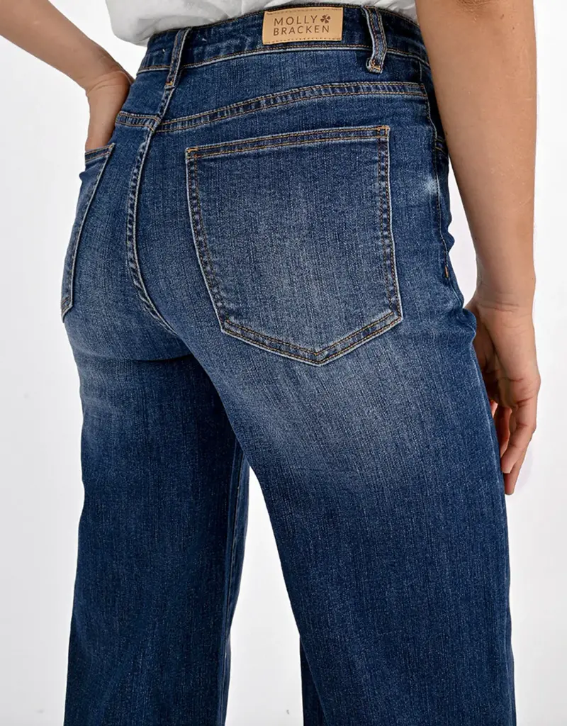 Molly Bracken Wide Leg Jeans Medium Wash