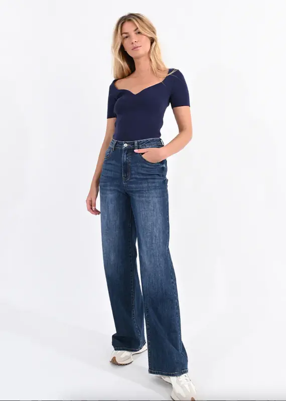 Molly Bracken Wide Leg Jeans Medium Wash
