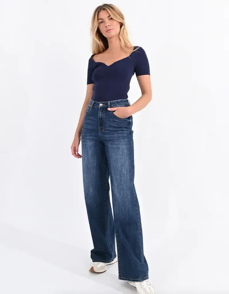 Molly Bracken Wide Leg Jeans Medium Wash