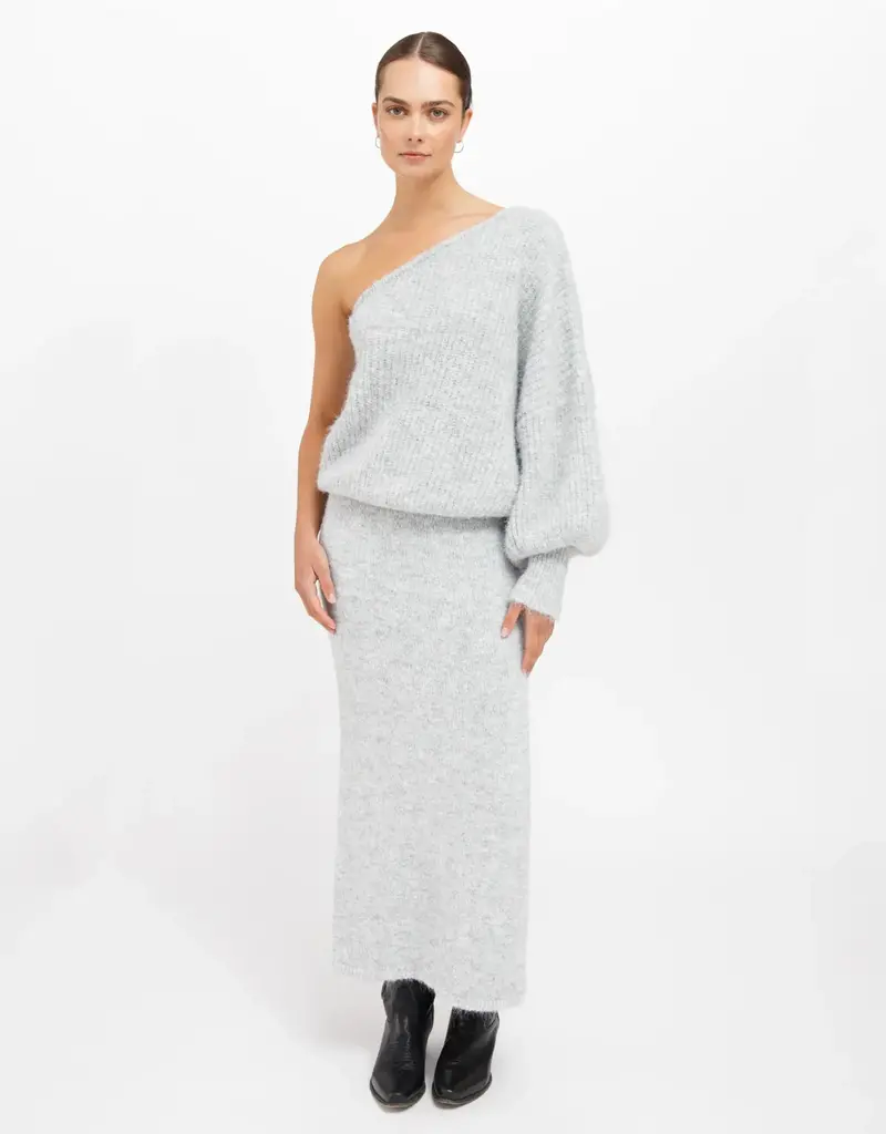 Brunette The Label The Victoria Midi Knit Skirt