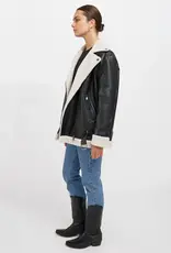 Brunette The Label The Florence 2.0 Vegan Leather Jacket Black