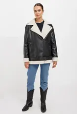 Brunette The Label The Florence 2.0 Vegan Leather Jacket Black