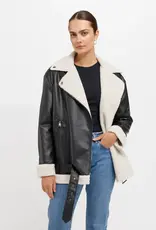 Brunette The Label The Florence 2.0 Vegan Leather Jacket Black