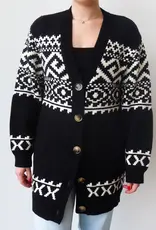 Brunette The Label Fair Isle Cardigan
