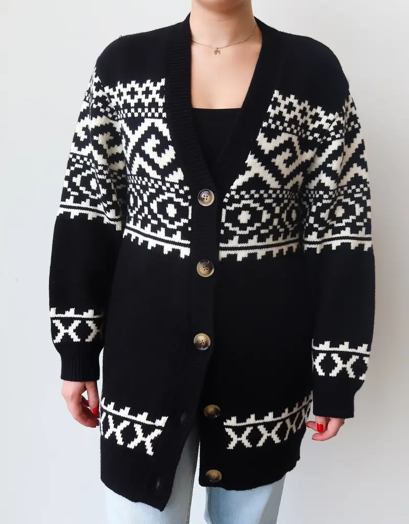 Brunette The Label Fair Isle Cardigan