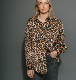 Brunette The Label BIANCA SATIN BUTTON UP SHIRT