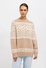 Brunette The Label Fair Isle Sweater - Fawn