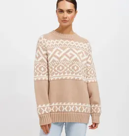 Brunette The Label Fair Isle Sweater - Fawn