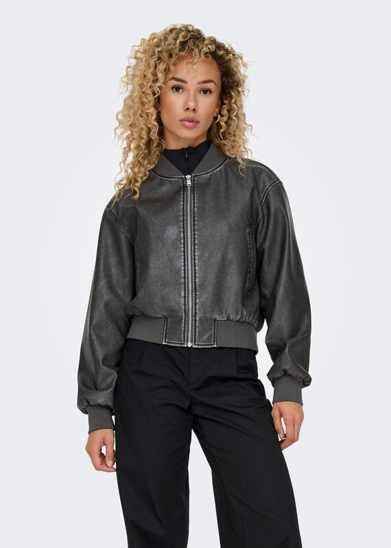 ONLY Jane Faux Leather Bomber