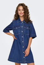 ONLY Belle Short Sleeve Denim Button Dress