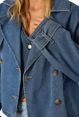 Noisy May Arizona Short Denim Trenchcoat