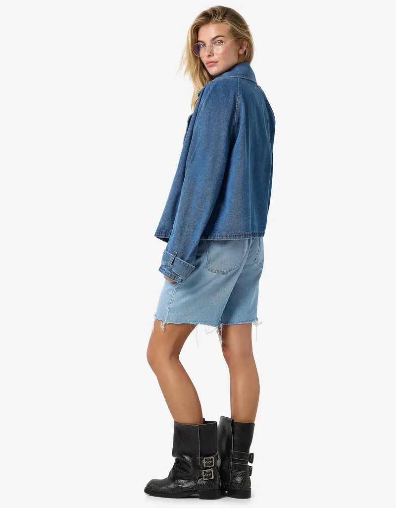 Noisy May Arizona Short Denim Trenchcoat