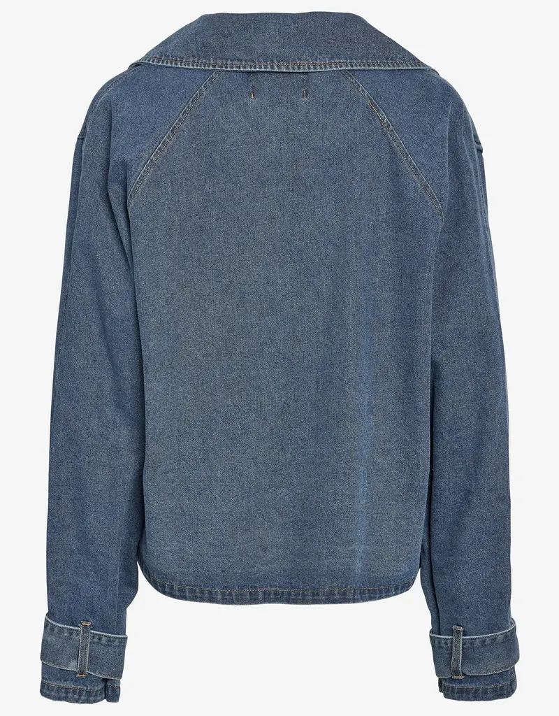 Noisy May Arizona Short Denim Trenchcoat
