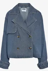Noisy May Arizona Short Denim Trenchcoat