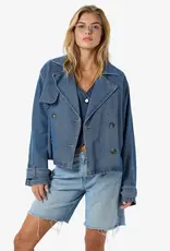 Noisy May Arizona Short Denim Trenchcoat