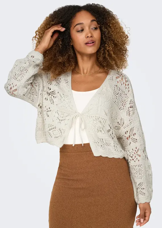 Pieces Beach Life Tie Knit Cardigan