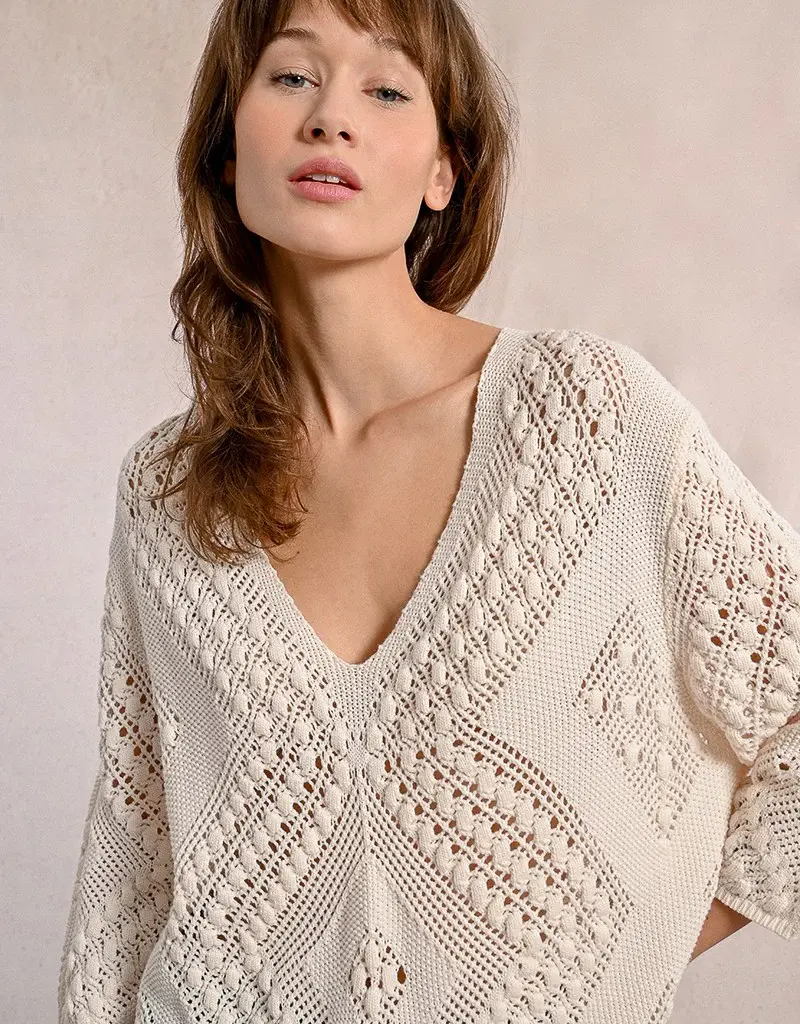 Molly Bracken Spring Crochet Stitch Sweater